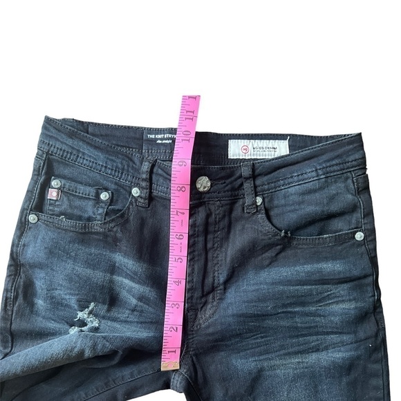 AG Adriano Goldschmied Kid’s The Knit Stryker Black Slim Straight Jeans, Size 14 - Picture 7 of 9